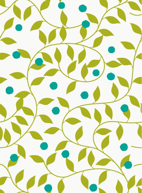 free vector Seamless Green Floral Pattern Vector Background